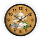 Tea Time Wall Clock, Rustic Kitchen Decor, Gift for Tea Lovers, Home Office Accent, Floral Design