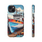 Colorful Fishing Boat Phone Case | Nautical Gift, Marine Design, Coastal Aesthetic, Summer Vibes, Sea Lover's Accessory