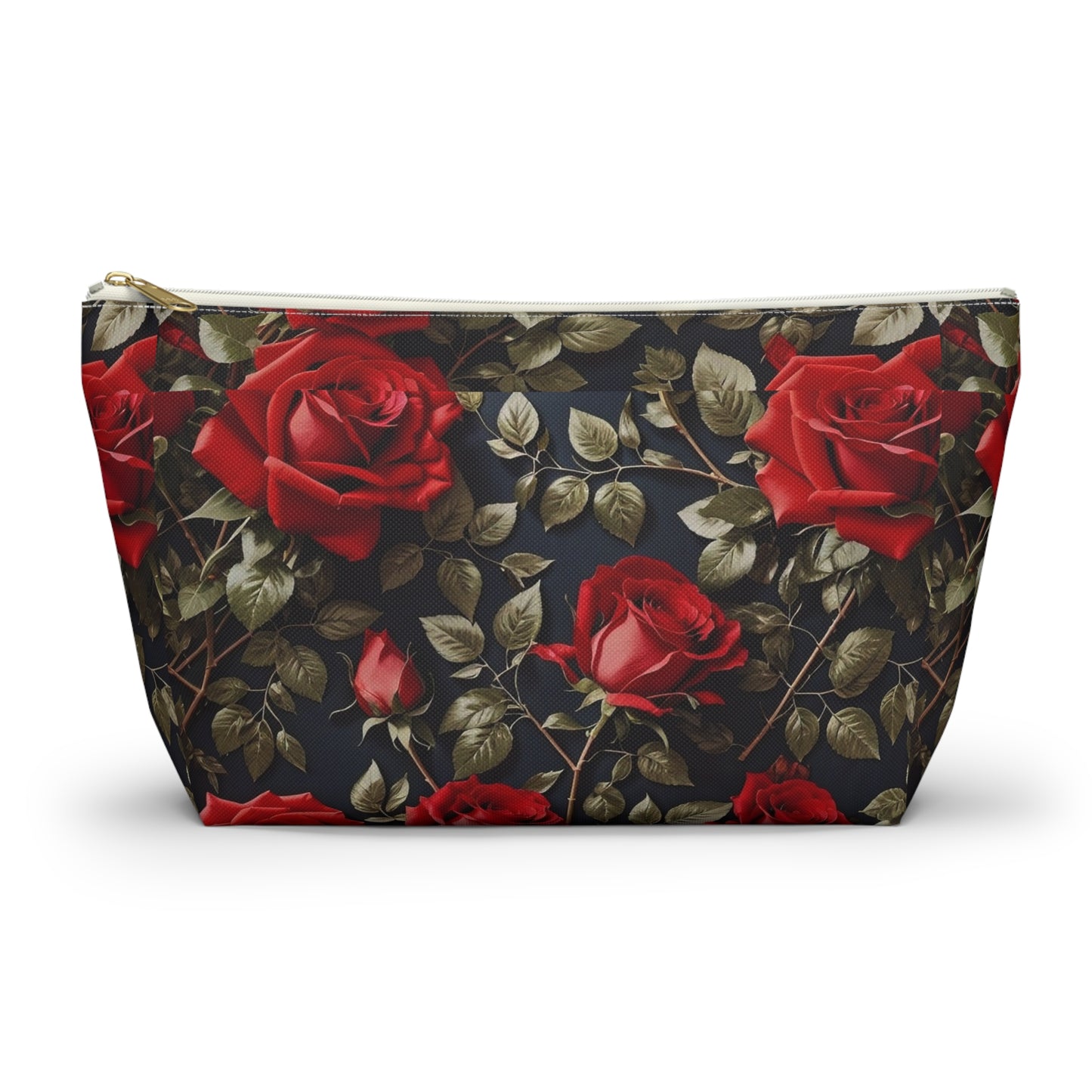 Elegant Floral Accessory Pouch | Makeup Bag, Travel Organizer, Gift for Her, Rose Design, Toiletry Case, Cosmetic Pouch