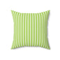 Fresh Green Striped Throw Pillow Decorative Cushion for Modern Living Room
