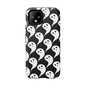 Ghost Pattern Phone Case, Cute Ghost Cell Phone Cover, Halloween Accessory, Spooky Gift, Black and White Phone Case