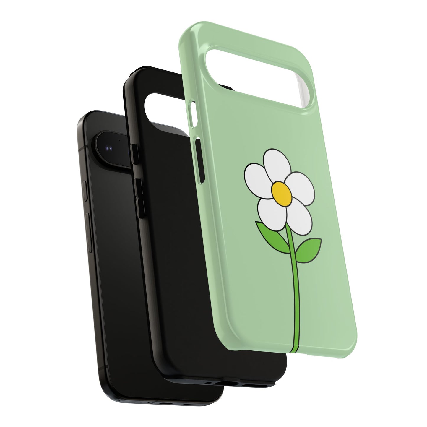 Floral Phone Case - Tough Cases for Nature Lovers, Cute Green Flower Design, iPhone Cover, Gift for Her, Spring Accessories