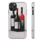 Wine Lover's Phone Case, Tough Phone Cover, Artistic Wine Design, Gift for Wine Enthusiasts, Customizable Case, Unique Wine Art