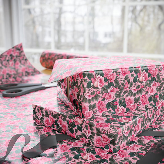 Floral Gift Wrap Sheets, Elegant Wrapping Paper for Birthdays, Holidays, Showers, Weddings, Eco-Friendly Gift Packaging