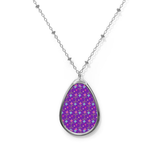 Vibrant Oval Necklace - Bold Statement Jewelry, Layering Essential, Unique Gift for Her, Boho Style, Everyday Wear