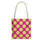 Vibrant Polka Dot Tote Bag, Colorful Shopping Bag, Eco-Friendly Tote