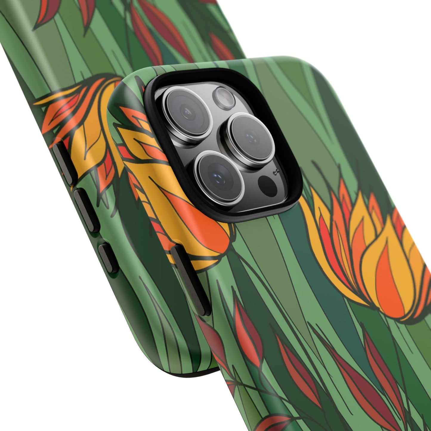 Vibrant Floral Phone Case, Nature-Inspired Tough Case, Eco-Friendly Cover, Unique Gift for Nature Lovers, Spring Decor