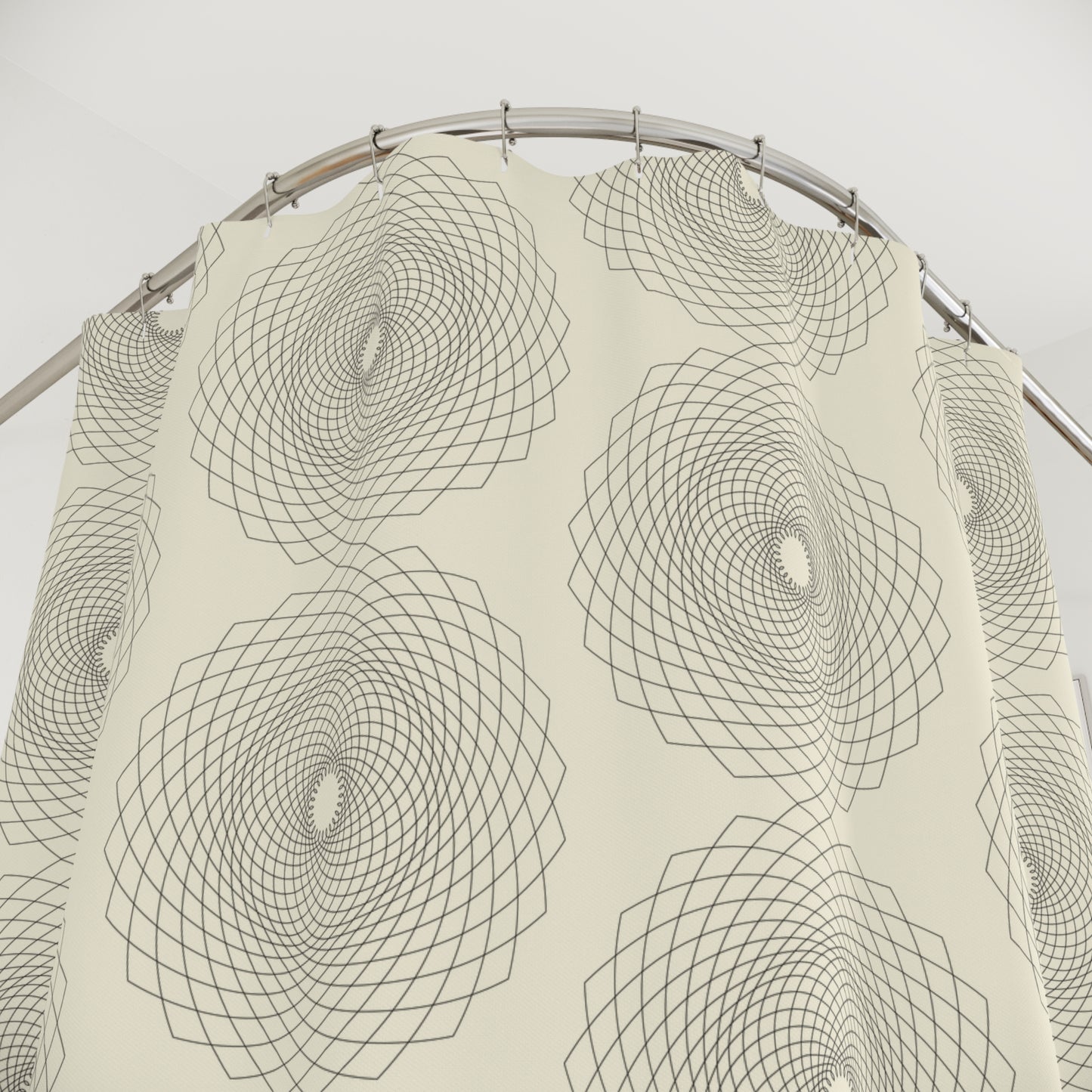 Abstract Geometric Shower Curtain, Modern Bathroom Decor, Stylish Bathroom Accessory, Unique Gift for Home, Minimalist Design