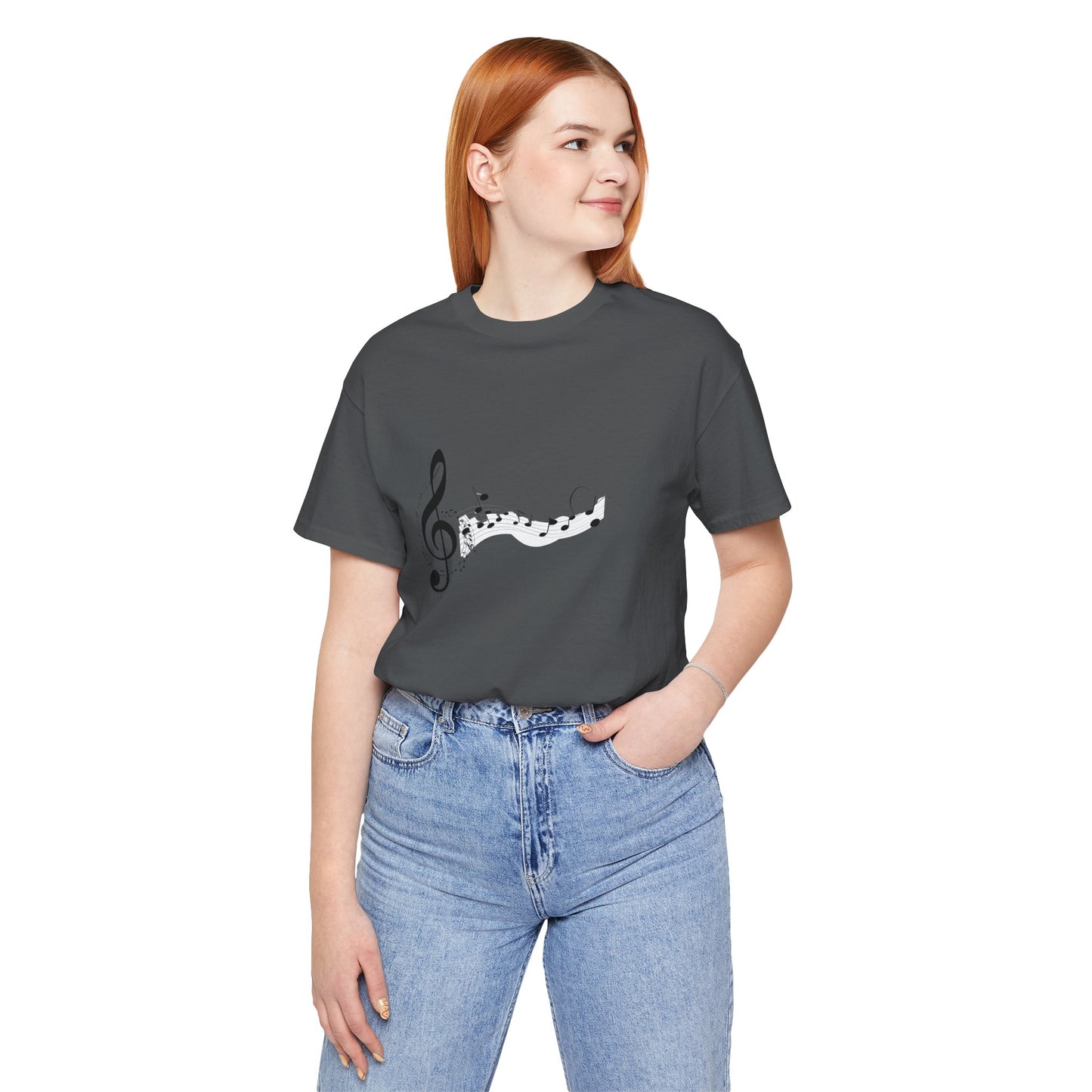 Musical Notes Short Sleeve Tee for Music Lovers