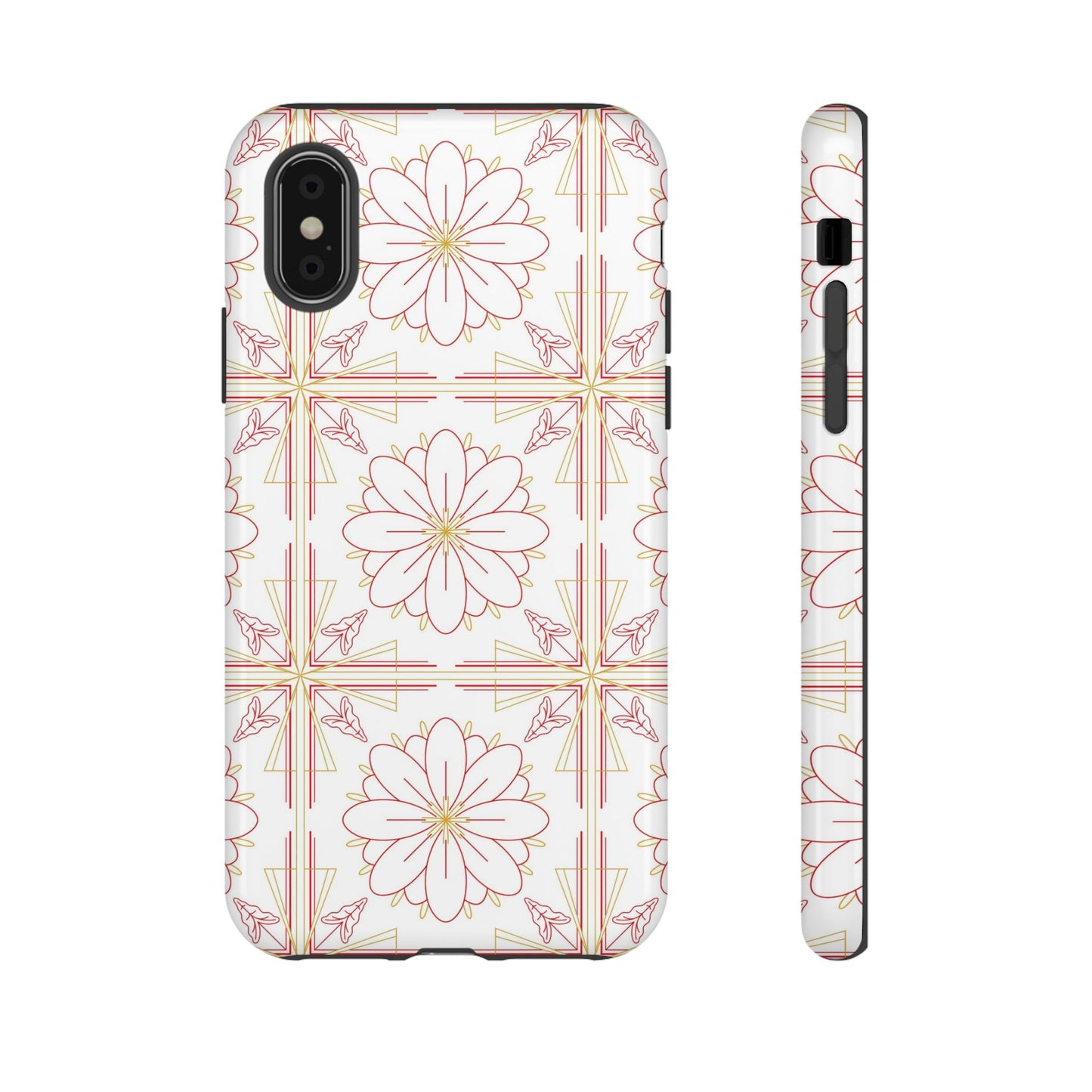 Floral Pattern Phone Case - Stylish Tough Case, Flower Design, Cute Mobile Cover, Phone Accessory, Gift for Her, Spring Style