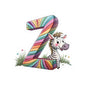 Colorful Zebra Letter Z Kiss-Cut Stickers for Kids, Fun Decals, Laptop Stickers, Scrapbooking, Party Favors