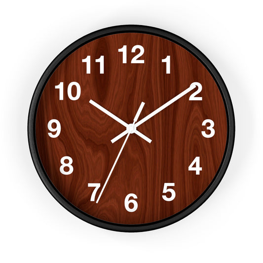 Rustic Wooden Wall Clock, Farmhouse Decor, Home Office Accessories, Gift for Her, Modern Minimalist Timepiece