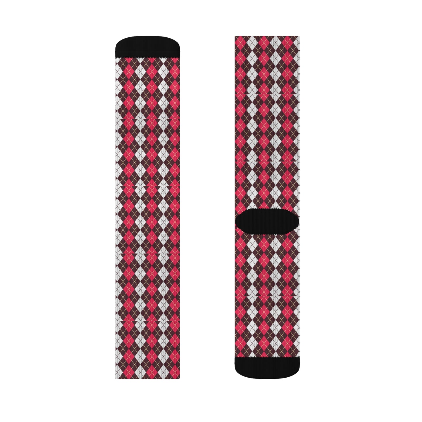 Cozy Plaid Sublimation Socks, Warm Accessories, Holiday Gift, Fun Fashion, Cozy Home Wear, Gift for Her