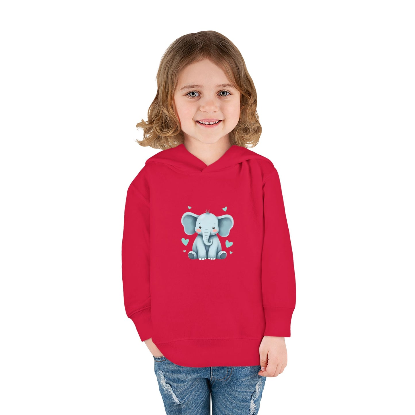 Adorable Elephant Toddler Fleece Hoodie, Kids Pullover, Baby Shower Gift, Birthday Present, Cute Animal Apparel, Cozy Toddler Wear