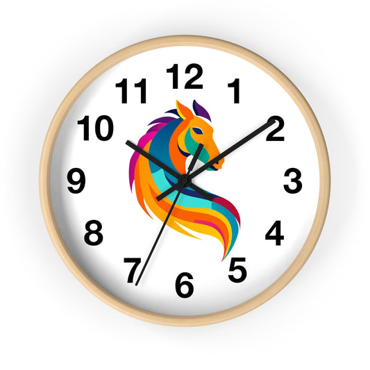 Colorful Unicorn Wall Clock, Unique Decor, Gift for Kids, Home Office, Fantasy Theme, Fun Timepiece