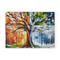 Four Seasons Tree Glass Cutting Board — Colorful Seasonal Kitchen Decor