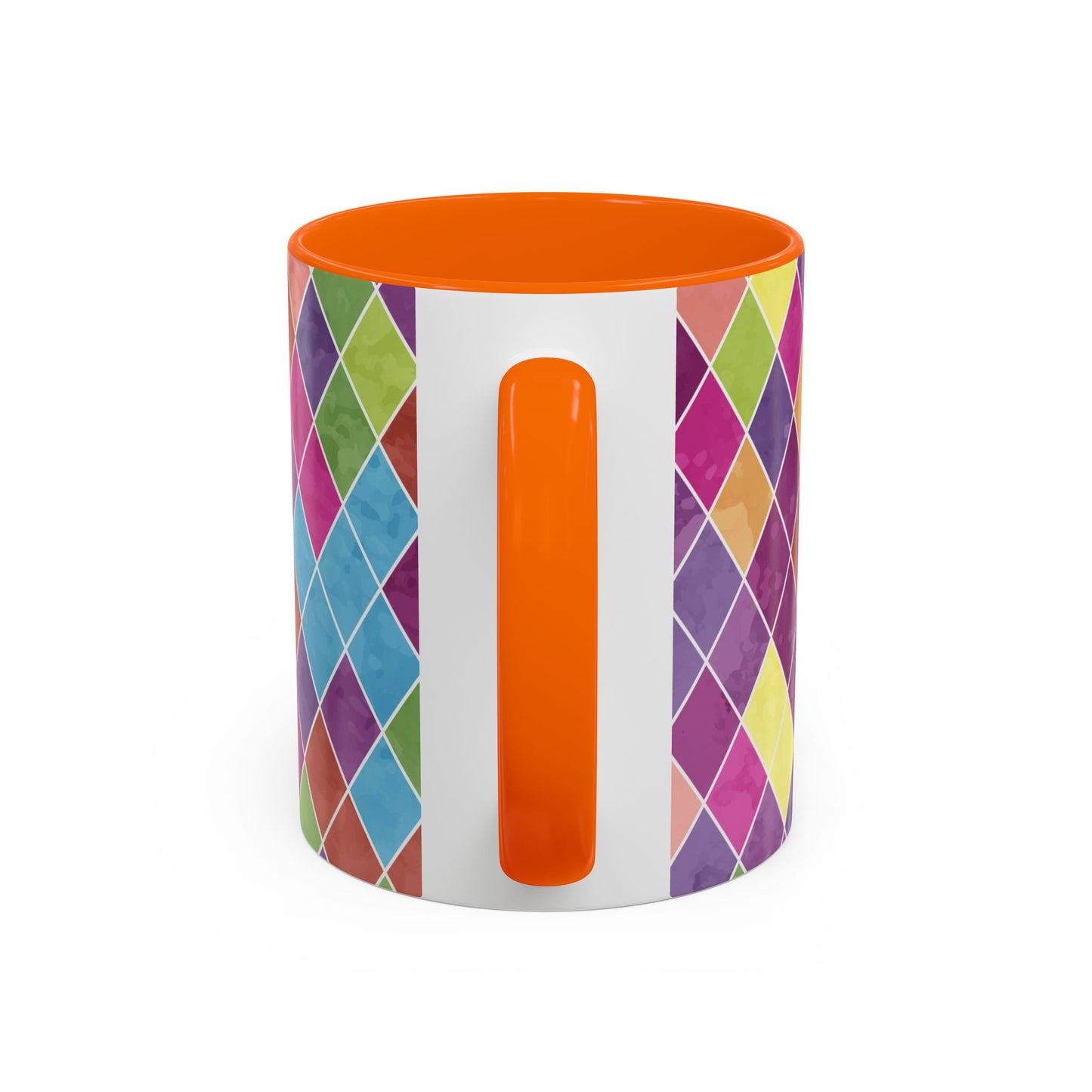 Colorful Diamond Pattern Coffee Mug, Coffee Lover Gift, Bright Kitchen Decor, Artistic Mug, Vibrant Drinkware