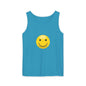 Smiley Face Tank Top, Summer Shirt, Casual Wear, Beach Outing, Gift for Friends, Positive Vibes Apparel