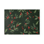 Holly Berry Glass Cutting Board - Festive Christmas Kitchen Decor