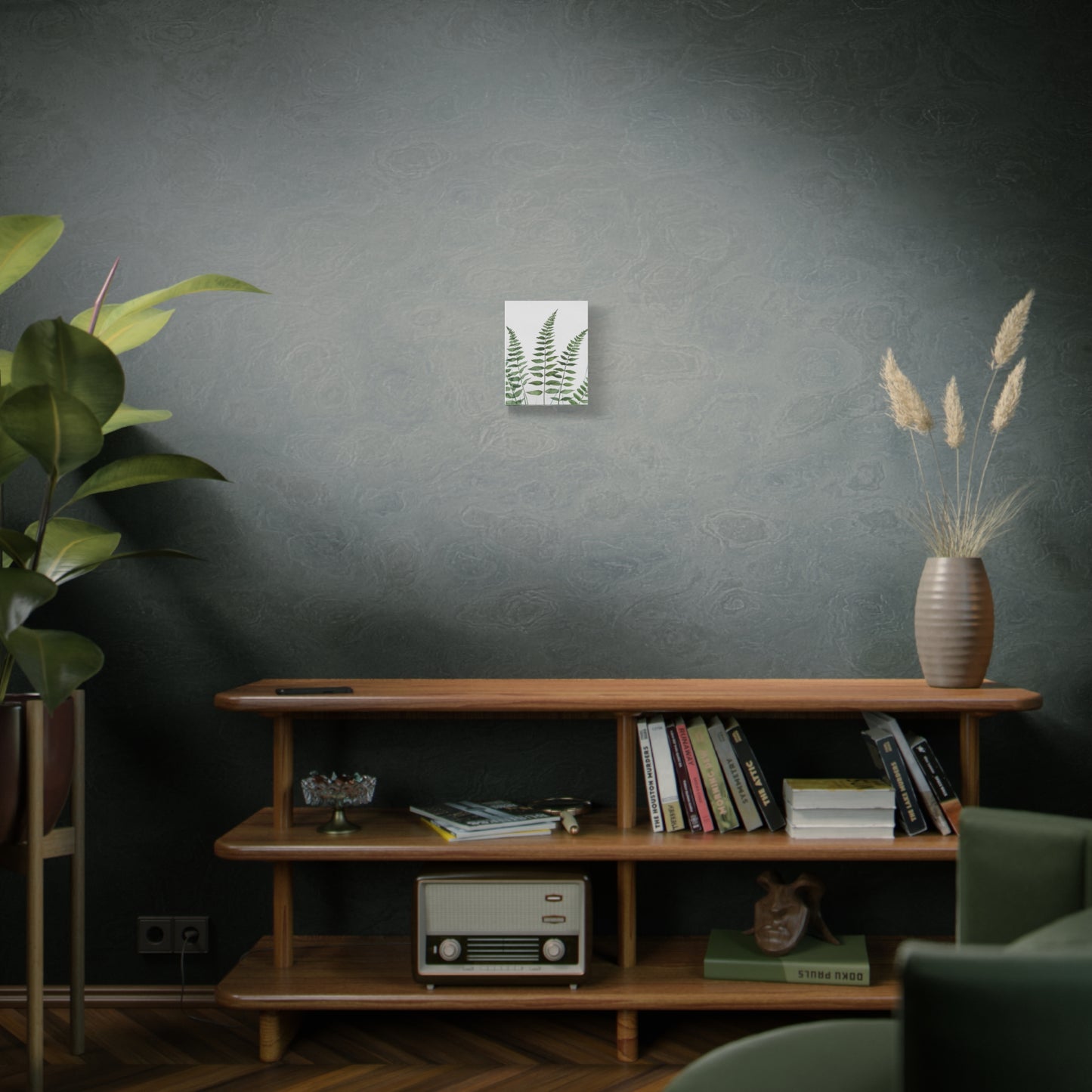 Fern Watercolor Canvas Art – Botanical Matte Stretched Wall Print