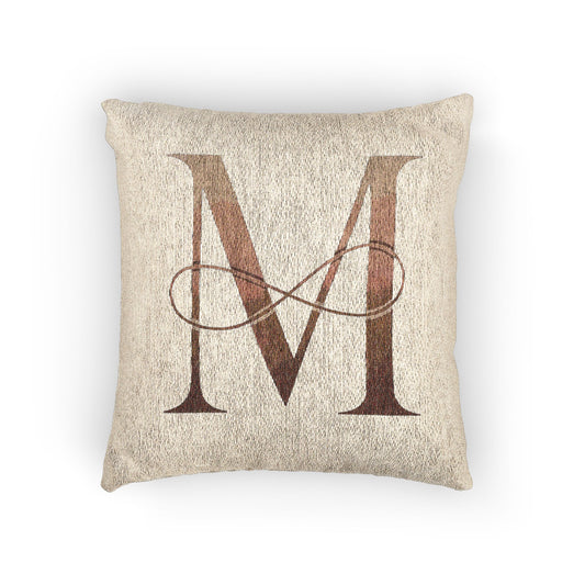 Personalized Monogram Woven Pillow, Cozy Home Décor, Gift for Weddings, Housewarming, Birthdays, Elegant Throw Cushion