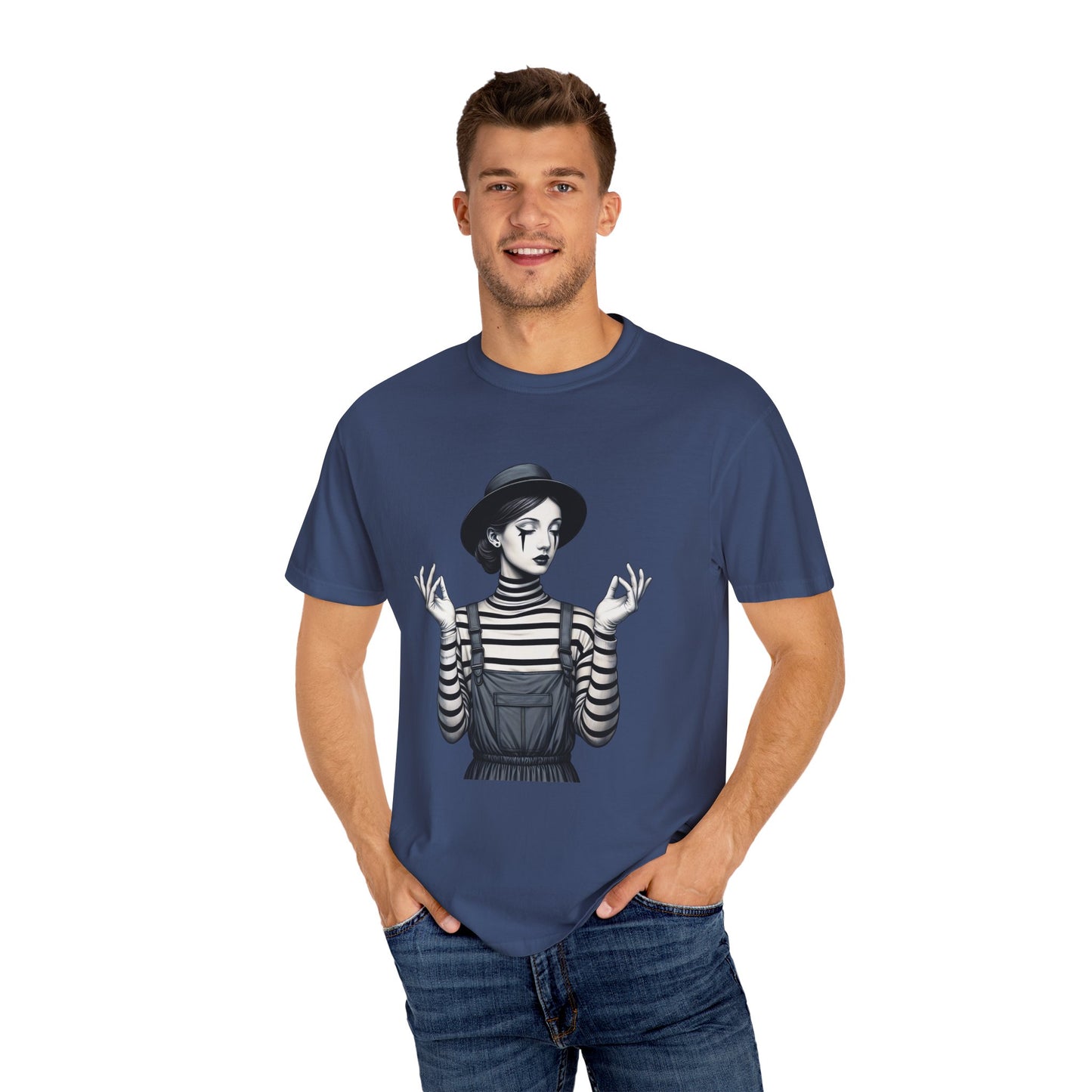Gothic Striped Graphic Unisex T-Shirt, Edgy Casual Wear