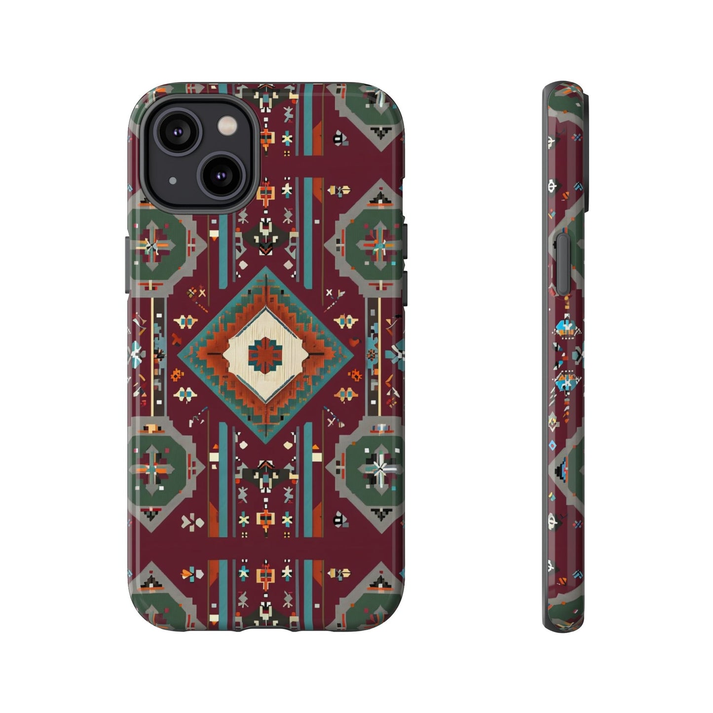 Tribal Pattern Phone Case - Boho Chic, Tough Durable Cover, Stylish Tech Accessory, Gift for Him/Her, Festival Essentials