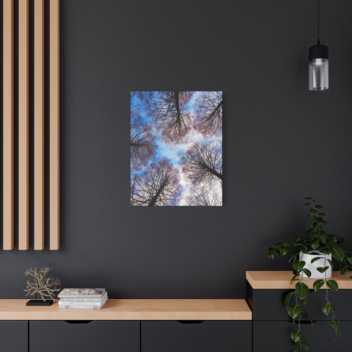 Winter Tree Canopy Matte Canvas Wall Art — Stretched 1.25"