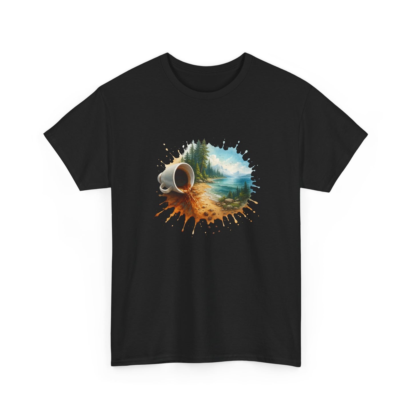 Nature-Inspired Unisex Heavy Cotton Tee, Casual Outfit, Gift for Nature Lovers, Camping Apparel, Outdoor Adventure Shirt