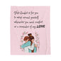 Velveteen Plush Blanket – "This blanket is for you to wrap around yourself" Comfort Throw (Hug Illustration)