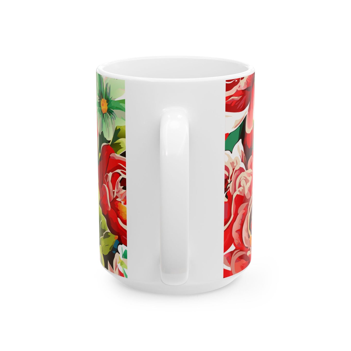 Floral Ceramic Mug, Coffee Cup, Tea Mug, Gift for Her, Kitchen Decor