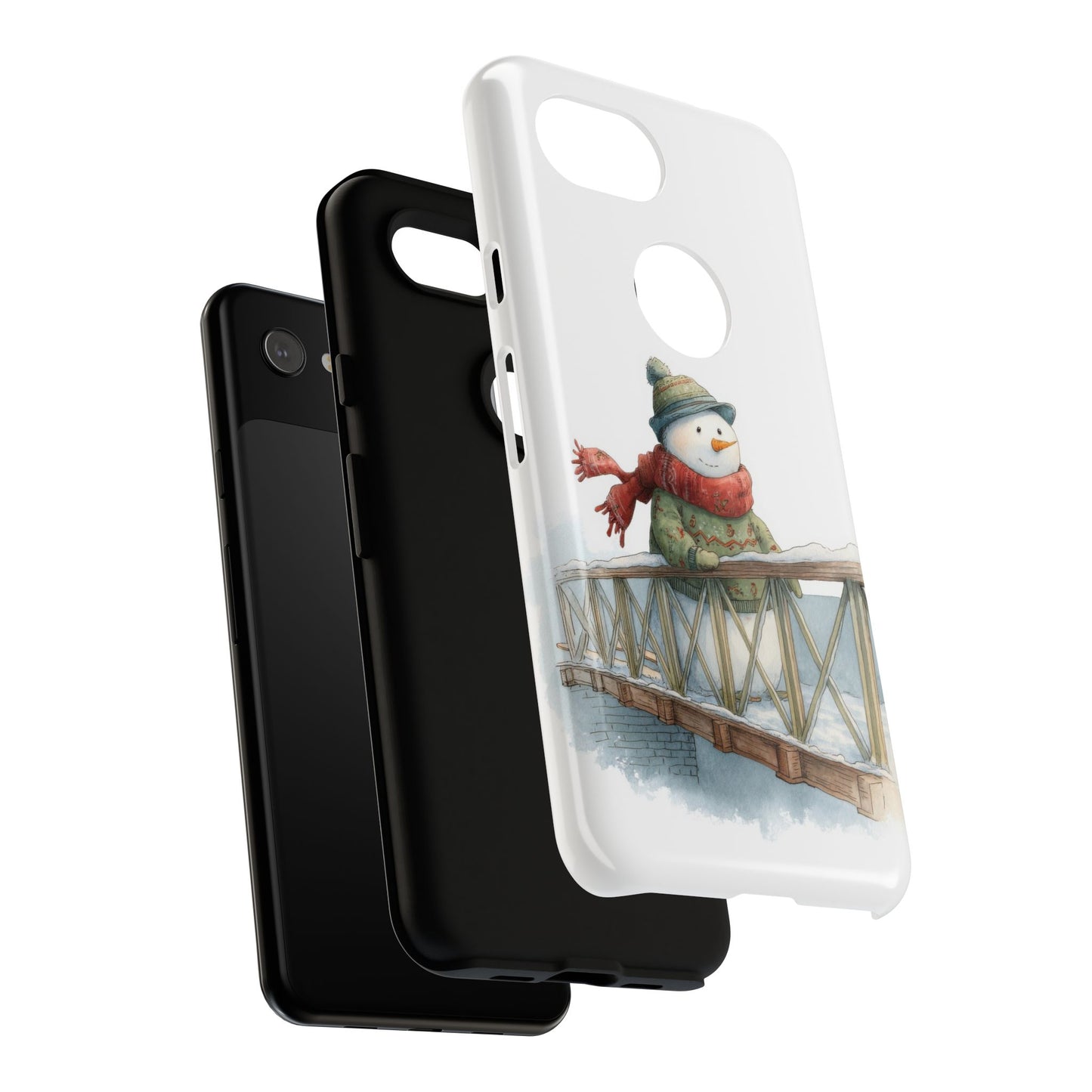 Snowman Phone Case – Winter Holiday Gift, Cute Snowman Design, Winter Accessories, Protective Phone Case, Unique Christmas Present