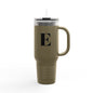 Personalized Insulated Travel Mug - Letter E, 40oz