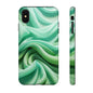 Stylish Phone Case, Tough Case, Green Abstract Design, Cell Phone Cover, Unique Gift, Trendy Accessory