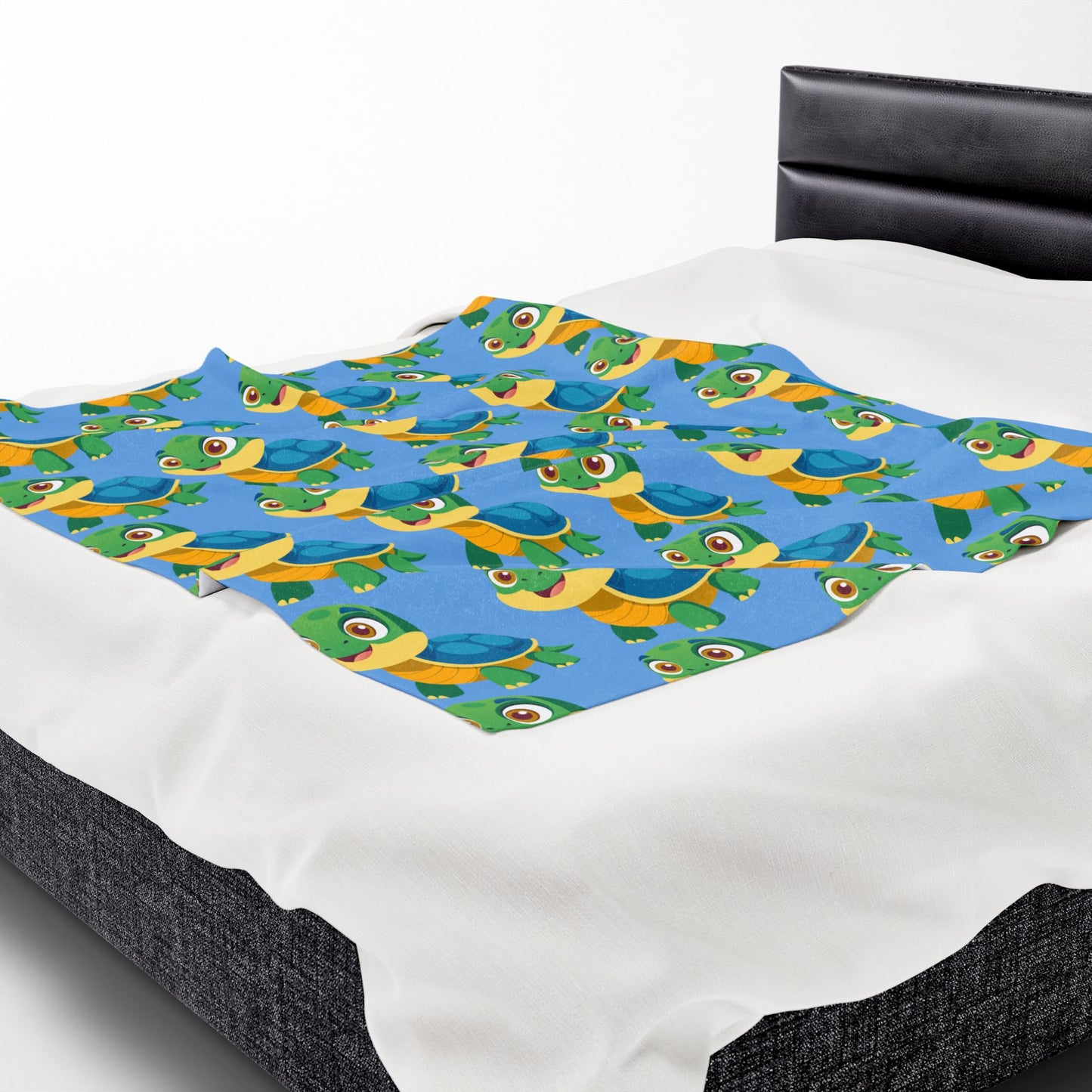 Cute Turtle Velveteen Plush Blanket, Cozy Kid's Blanket, Nursery Decor, Baby