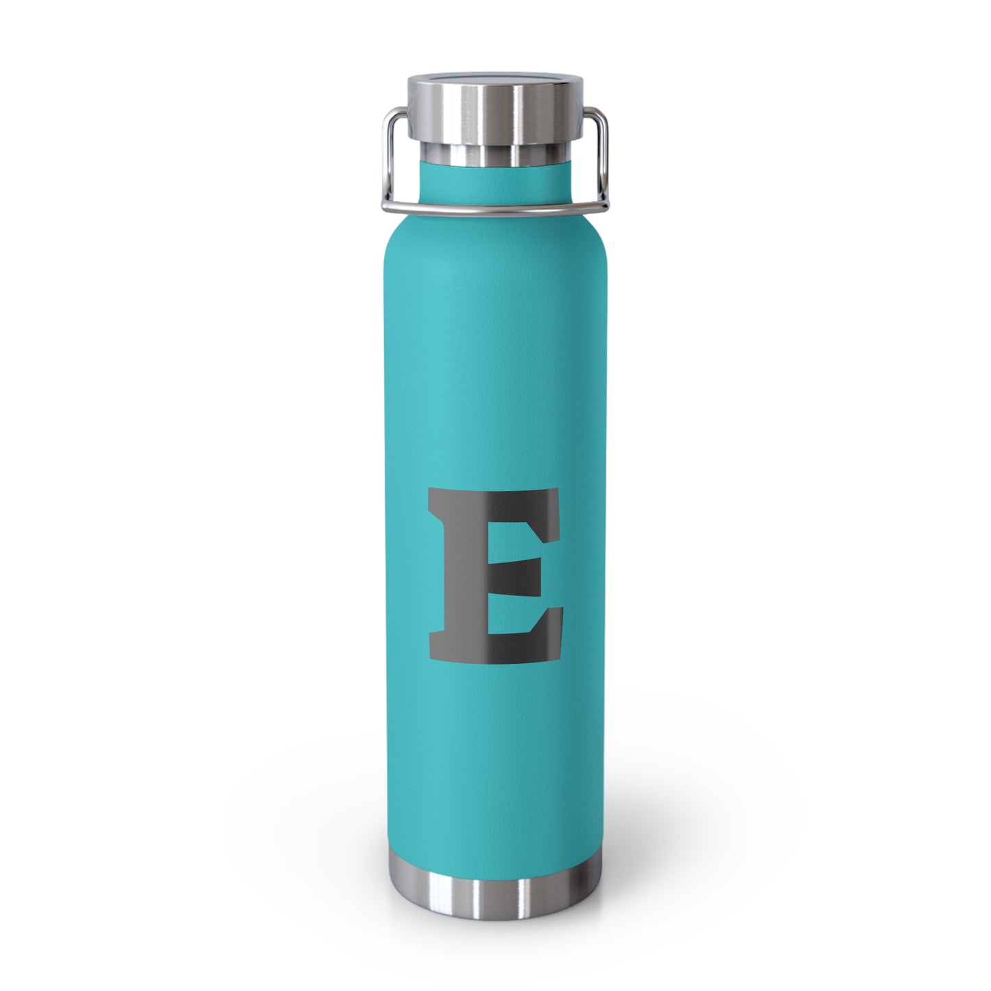 Personalized Copper Insulated Water Bottle, 22oz - "E" Custom Monogram, Travel Mug, Fitness Bottle, Hydration Gift, Eco-Friendly