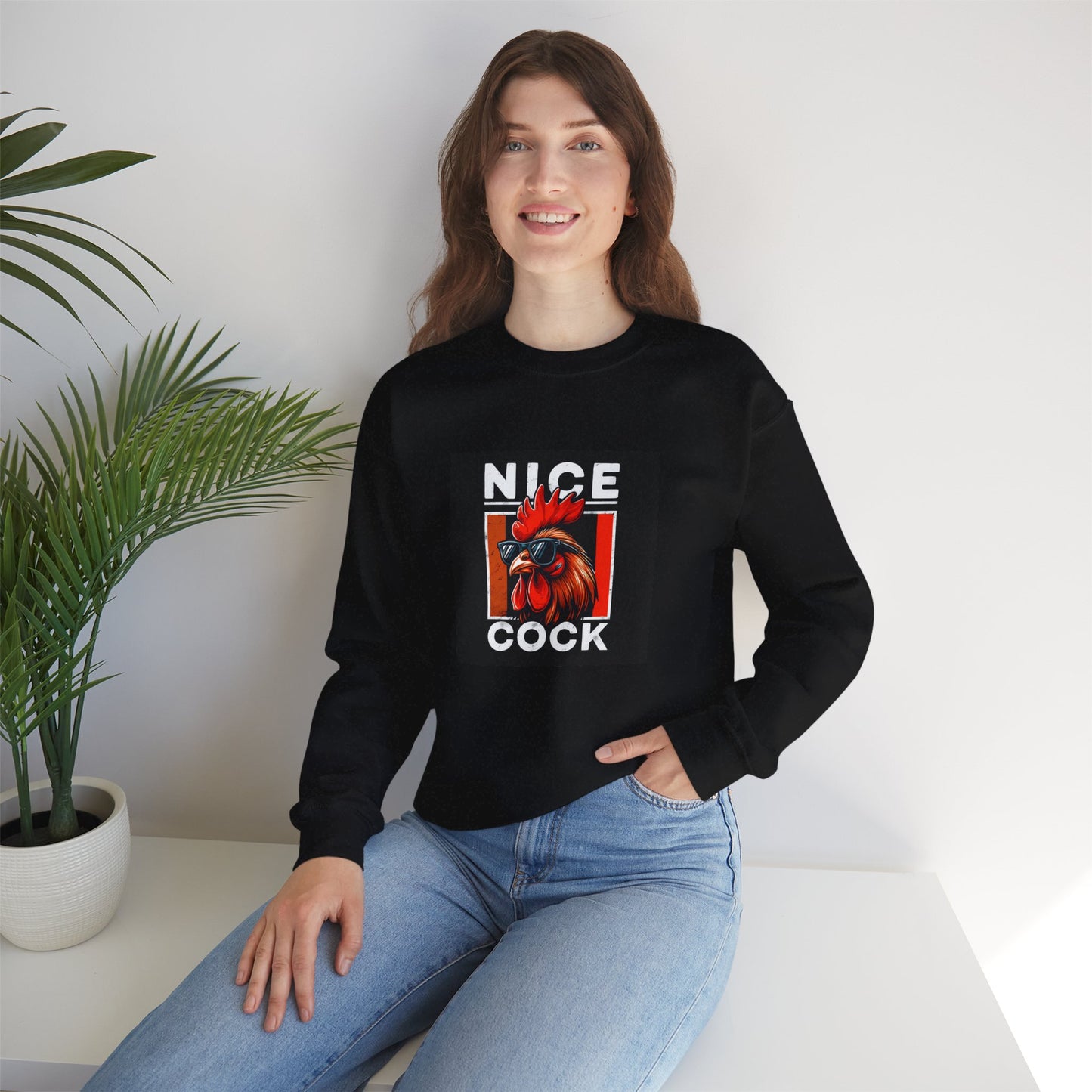 Nice Cock Rooster Crewneck Sweatshirt
