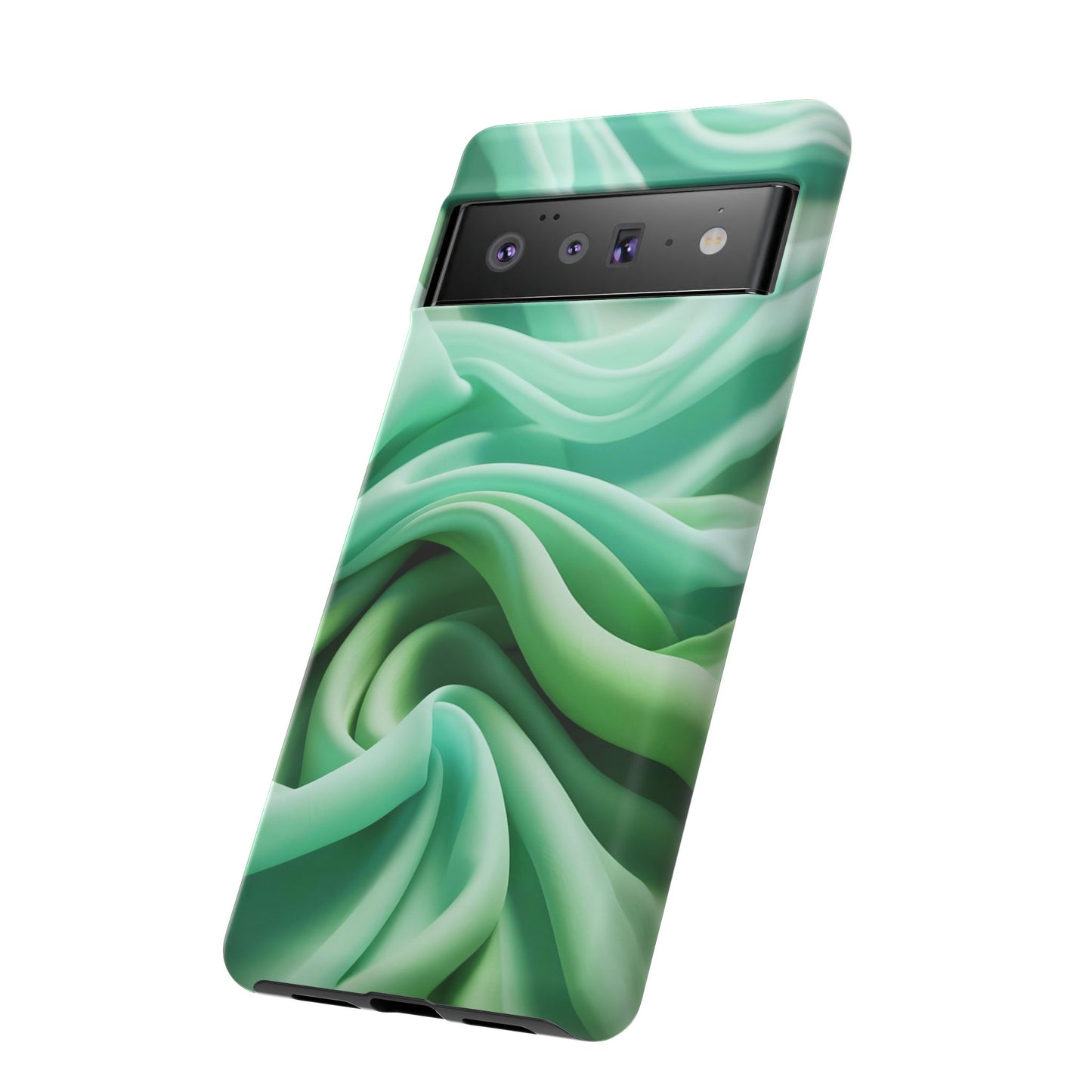 Stylish Phone Case, Tough Case, Green Abstract Design, Cell Phone Cover, Unique Gift, Trendy Accessory
