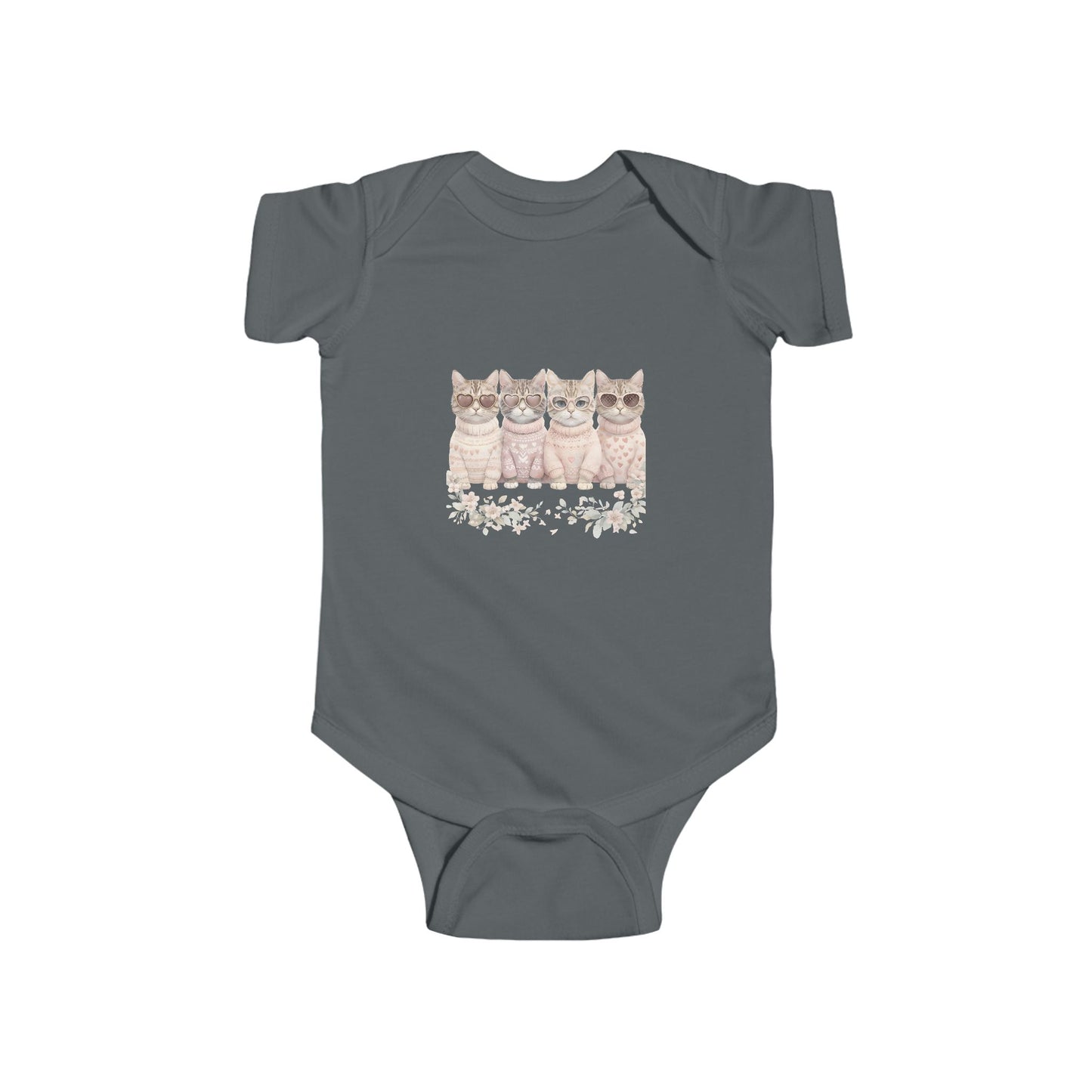 Baby Bodysuit — Watercolor Kittens Nursery Onesie