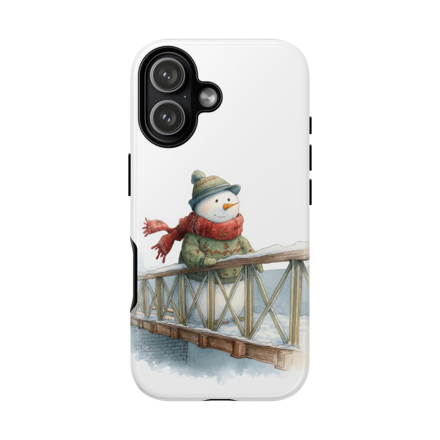 Snowman Phone Case – Winter Holiday Gift, Cute Snowman Design, Winter Accessories, Protective Phone Case, Unique Christmas Present