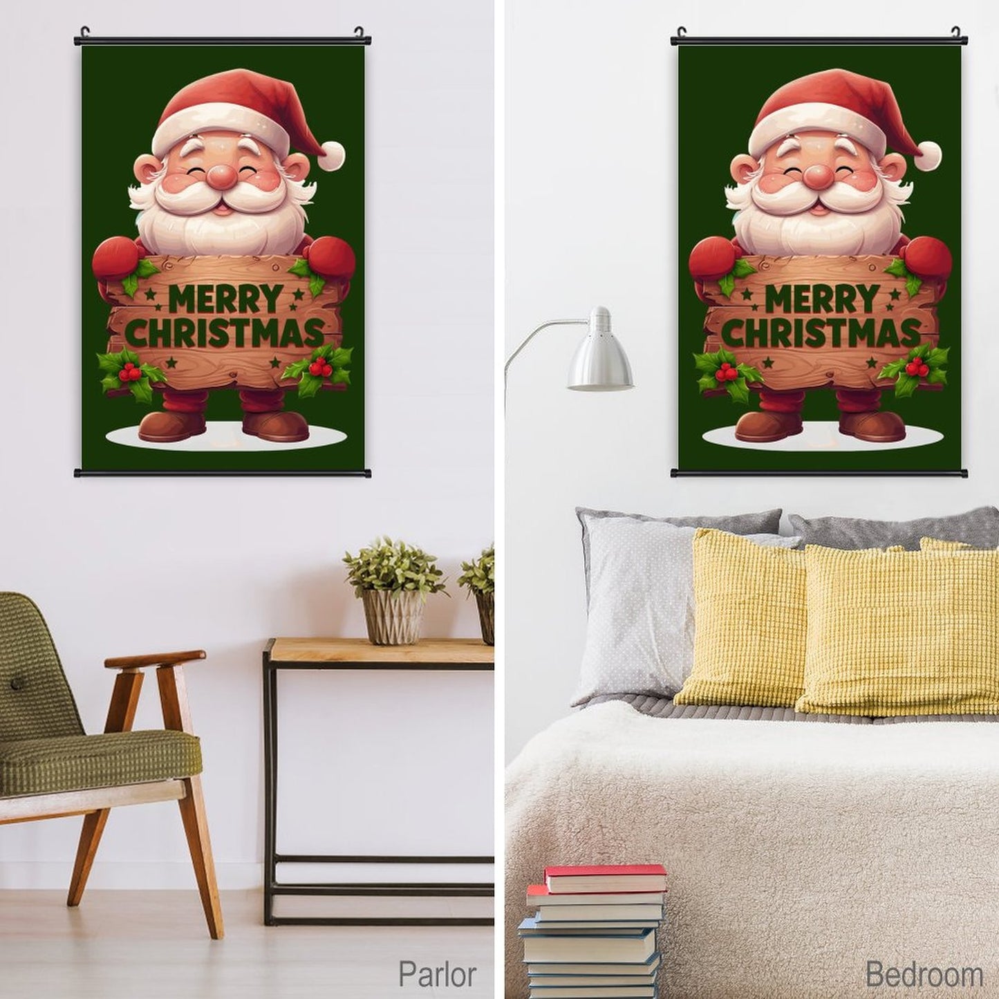 Canvas Hanging Poster with Scrolls-16"x24"/ 40x60cm