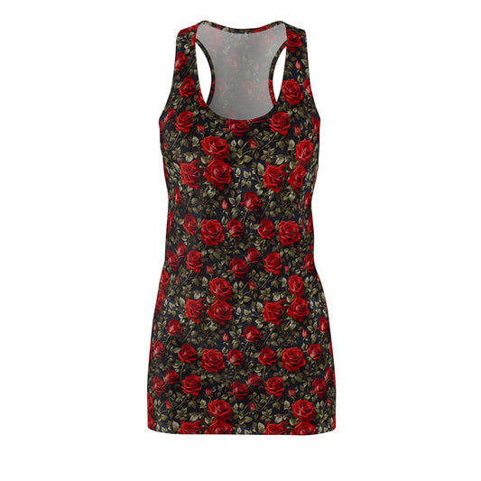 Elegant Floral Racerback Dress - Perfect for Summer, Beach Days, Weddings, Garden Parties, and Casual Outings
