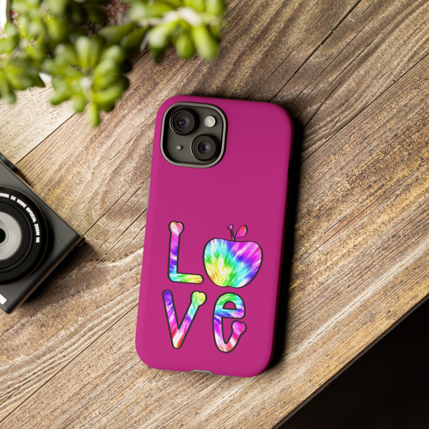 Colorful Love Phone Case, Tough Cases for iPhone, Cute Phone Accessory, Gift for Her, Summer Vibe Phone Cover