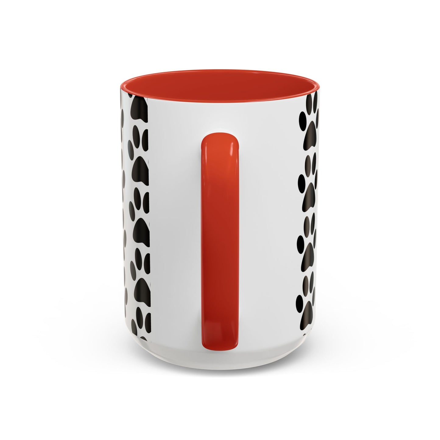 Paw Print Accent Coffee Mug - Dog Lover Gift, Black and White Pet Mug, Cute Animal Decor, Personalized Pet Owner Present, Coffee Tea Cup
