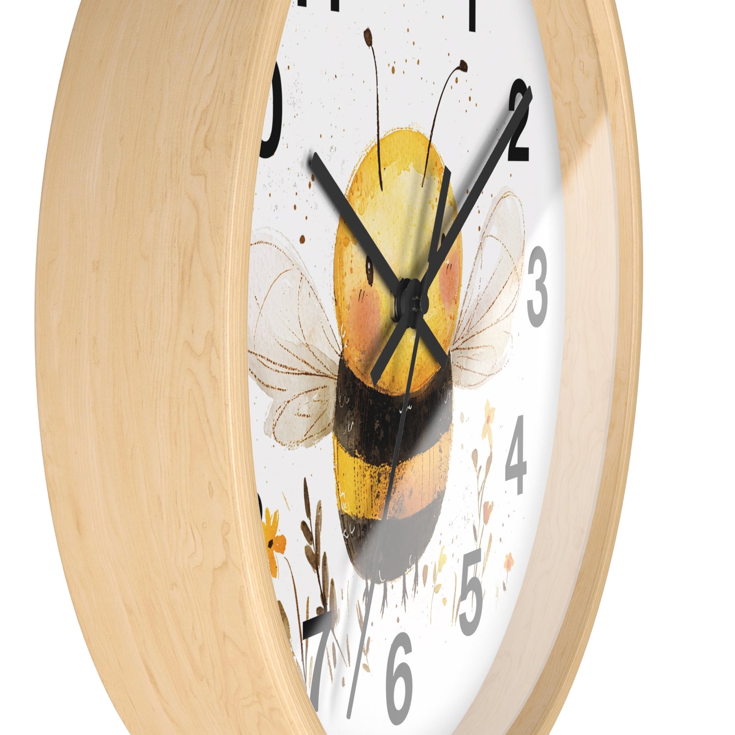 Bee-Themed Wall Clock, Cute Bee Decor for Home, Perfect Gift for Bee Lovers, Nature-Inspired Wall Art, Kids Room Decor