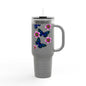 Floral Butterfly Insulated Travel Mug, 40oz - Perfect for Nature Lovers, On-the-Go Coffee, Outdoor Adventures, Birthday Gift, [...]