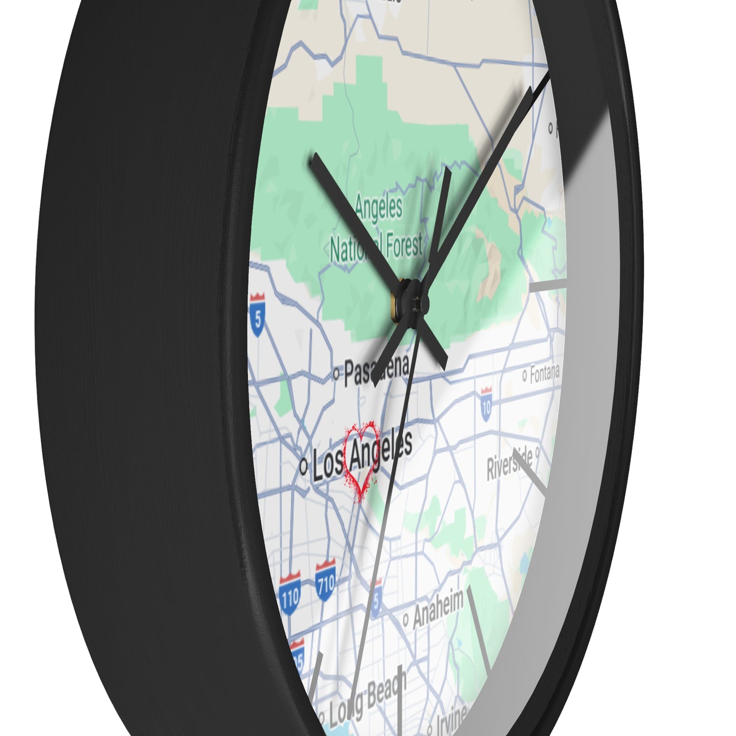 Los Angeles Wall Clock, Unique Home Decor, Custom City Map Clock, Modern Timepiece, Gift for Map Lovers