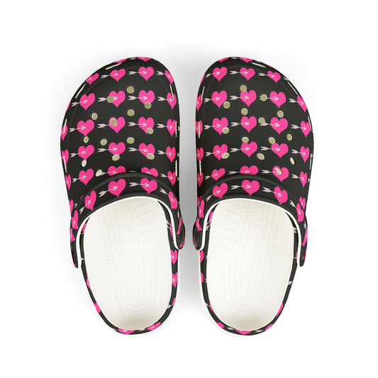 Kid's Heart Pattern Clogs - Fun & Colorful EVA Foam Shoes, Playful Footwear for Kids, Summer Adventures, Birthday Gift, Everyday Wear