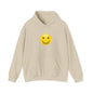 Smiley Face Hooded Sweatshirt, Cozy Unisex Hoodie, Casual Wear, Gift for Friends, Cheerful Apparel, Everyday Comfort Clothing