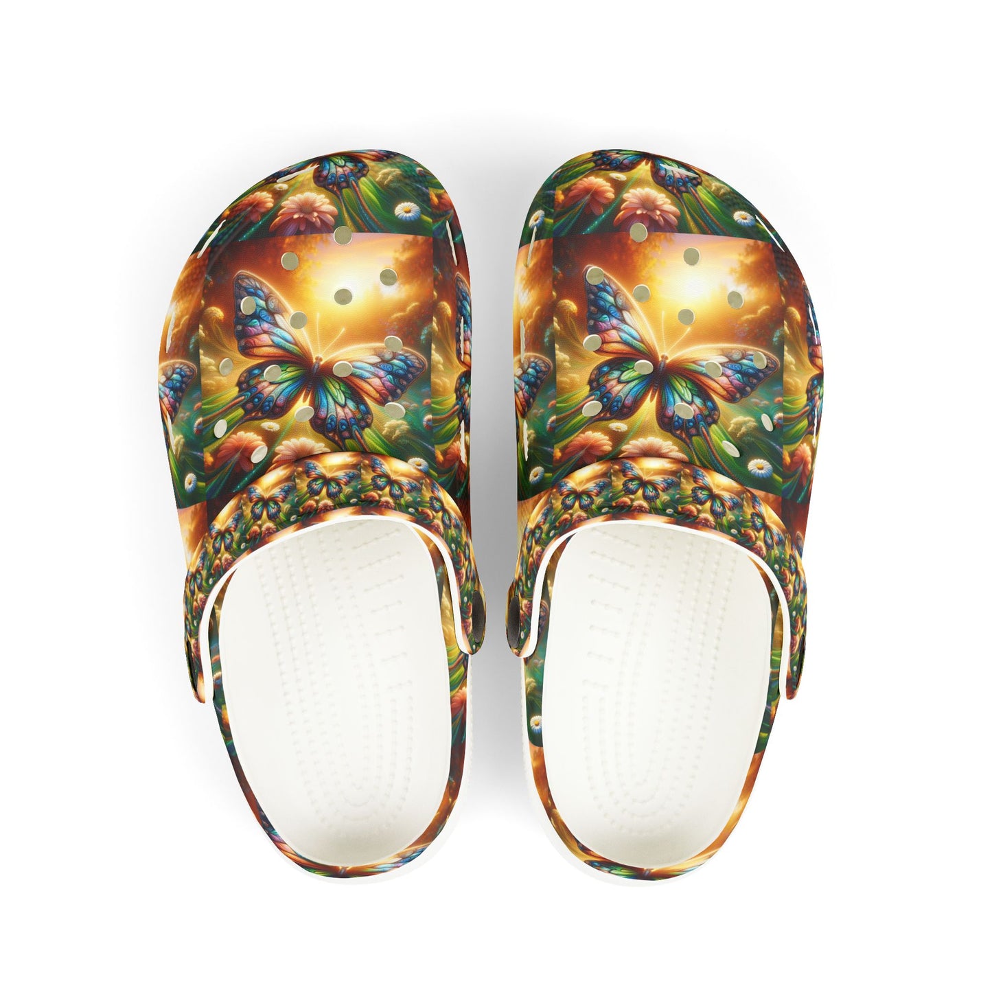Colorful Butterfly Clogs for Kids - Fun Summer Footwear, Garden Play Shoes, Gift for Children, Holiday Essentials, Everyday Comfort